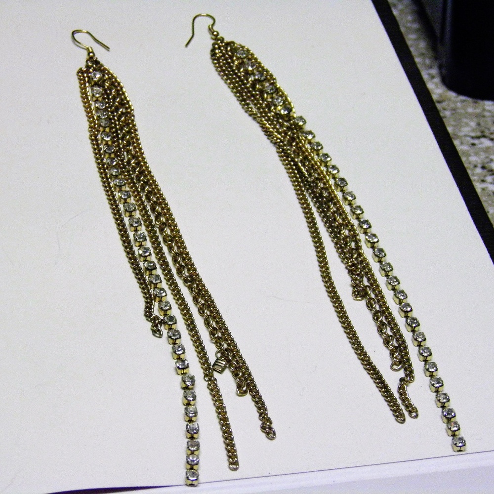 Gold Tone Drop Earrings